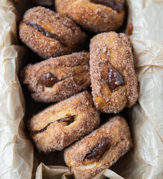AirCrisp Apple Butter Donuts - Feeding The Frasers