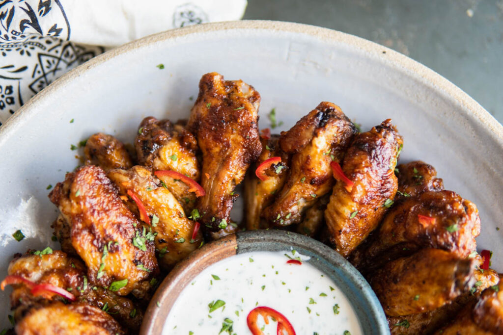 plate of Huli Huli chicken wings