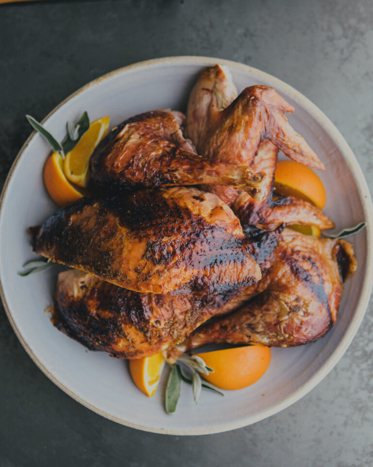 Sage & Citrus Roasted Turkey w/ Citrus Butter - Feeding The Frasers
