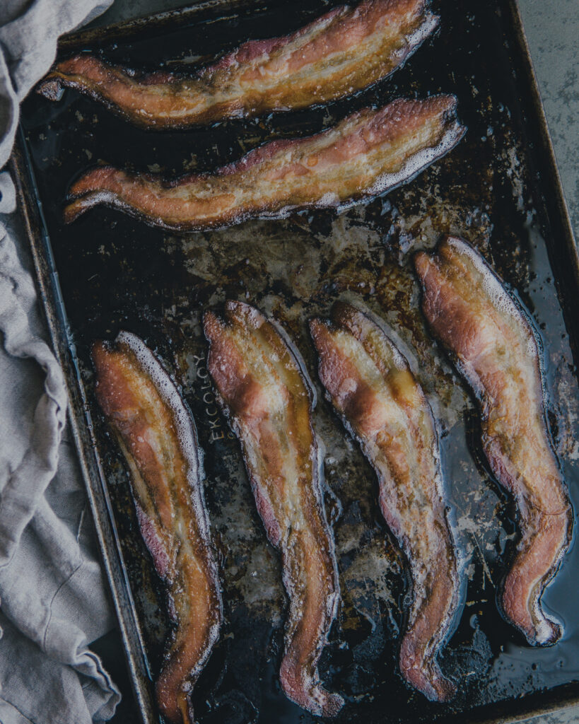 Crispy Sheet Pan Bacon- Oven Baked - Feeding The Frasers