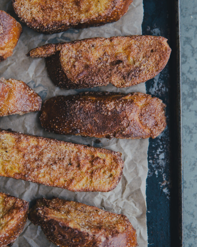 French toast sticks fresh out of the AirCrisp.