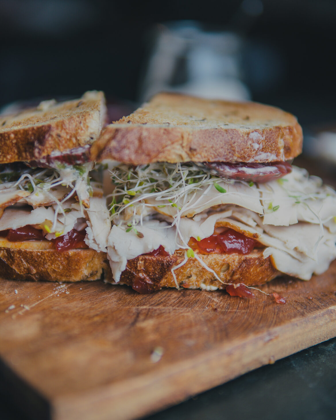 Turkey Cran Rye Sandwich - Feeding The Frasers