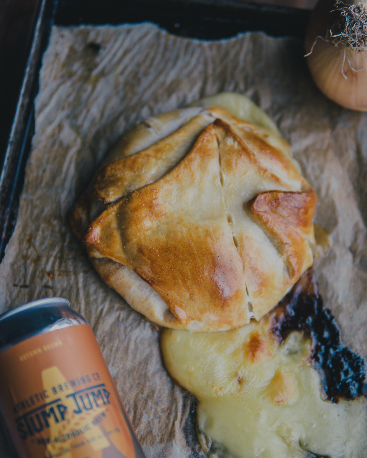 Caramelized Onion Baked Brie Bread Bowl - Baker by Nature